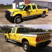 2014 Ford F250 | Utility Truck 4x4 crew cab w/ gas engine | Equipped/painted by Northern Fire Equipment | Scriba VFD